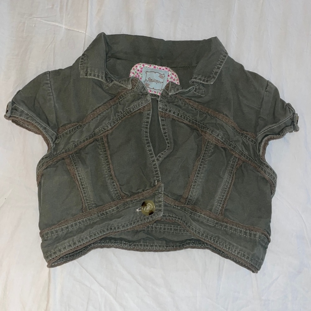 Periscope Y2K Cropped Green Jacket
